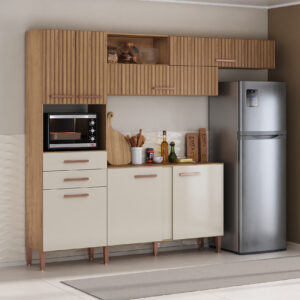 Cozinha Completa Dallas c/Balcão com 7 Portas e 2 Gavetas
